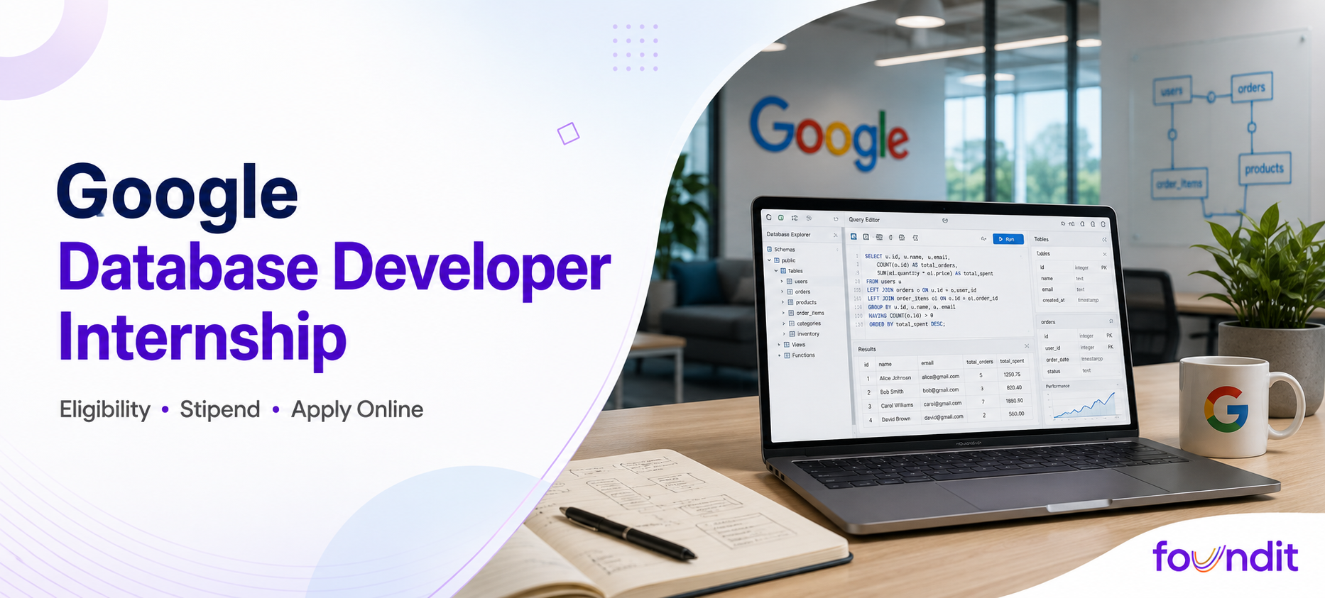 Google Database Developer Internship