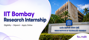 IIT Bombay Research Internship banner featuring IIT Bombay campus with eligibility, stipend and apply online details.